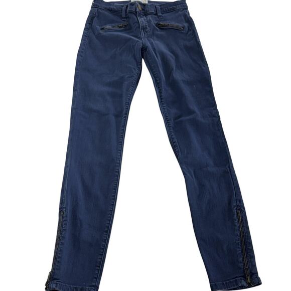 Current Elliott Pants Womens 26 Soho Zip Stiletto Skinny Stretch Zipper Pockets - Picture 1 of 9